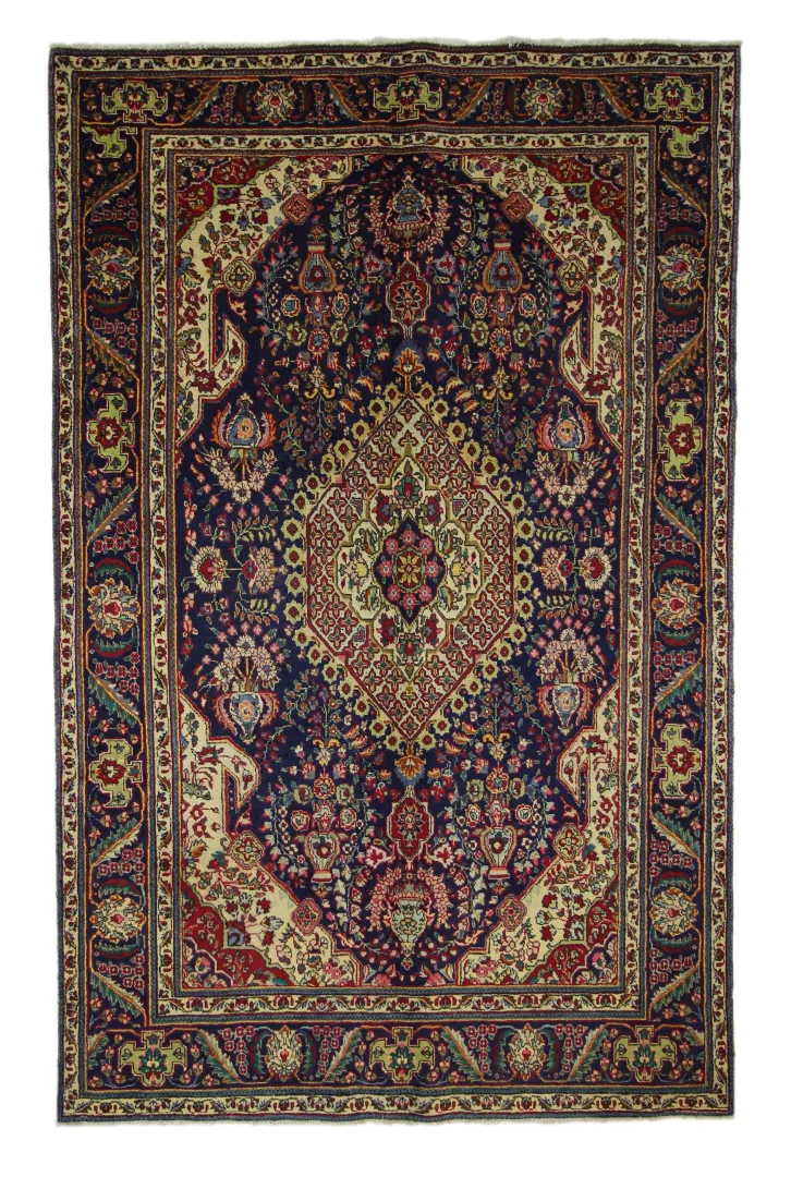 Perserteppich 325 x 206 cm - 180.000 / m², handgeknüpft, luxuriöser Seidenglanz