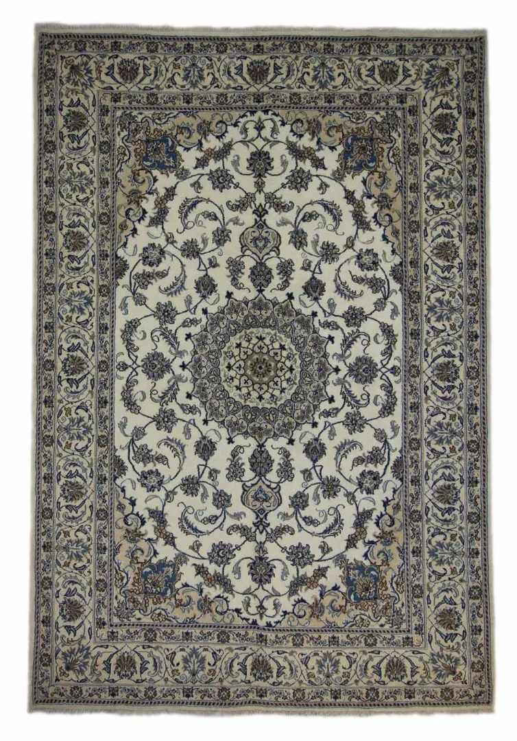 Nain Teppich 297 x 200 cm 12-La (ca. 200.000 Knoten/m²) klassisches florales Muster, handgeknüpft, Perserteppich