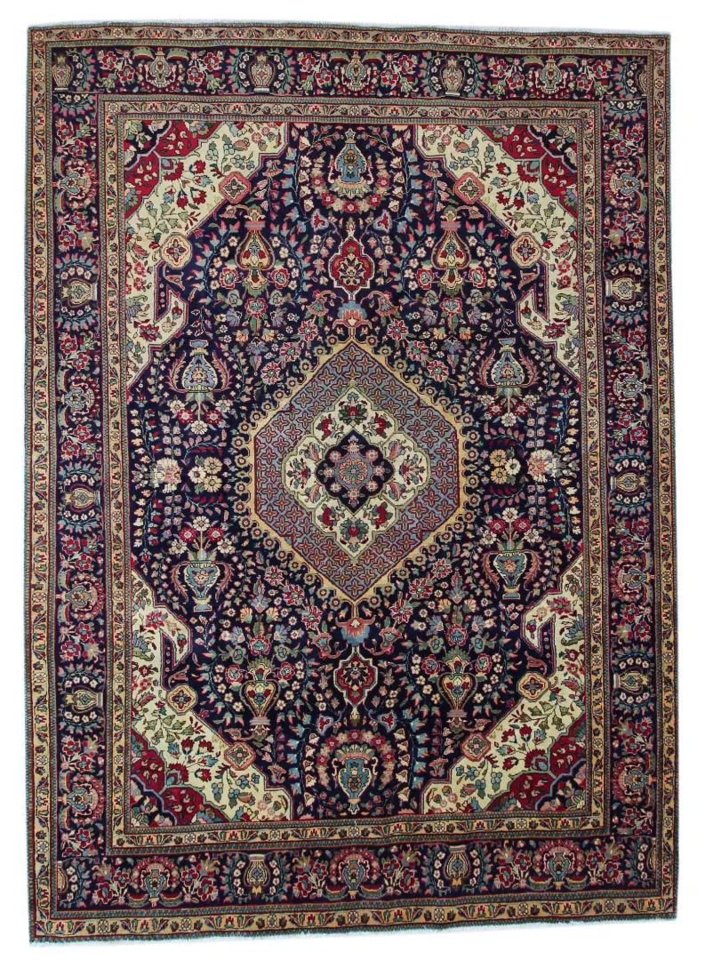 Täbris Teppich 354 x 254 cm – Knotendichte 180K/Qm, handgeknüpft, Perserteppich