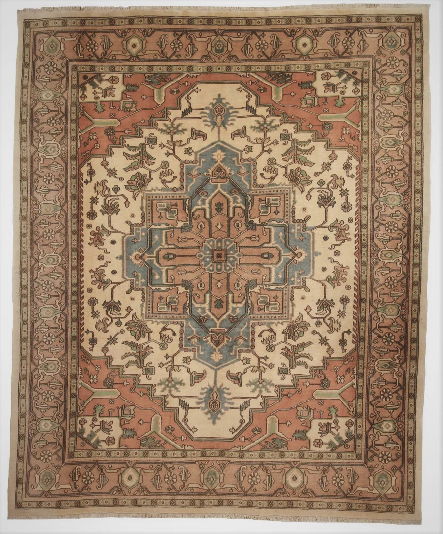 Kerman 303 x 248 cm - Perserteppich in edlen Naturfarben - Knotendichte: 250.000 Knoten/m² - handgeknüpft