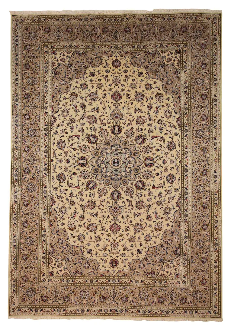Keshan Perserteppich 348 x 245 cm 180.000 Knoten/m² strapazierfähig & aus hochwertiger Schafwolle, handgeknüpft