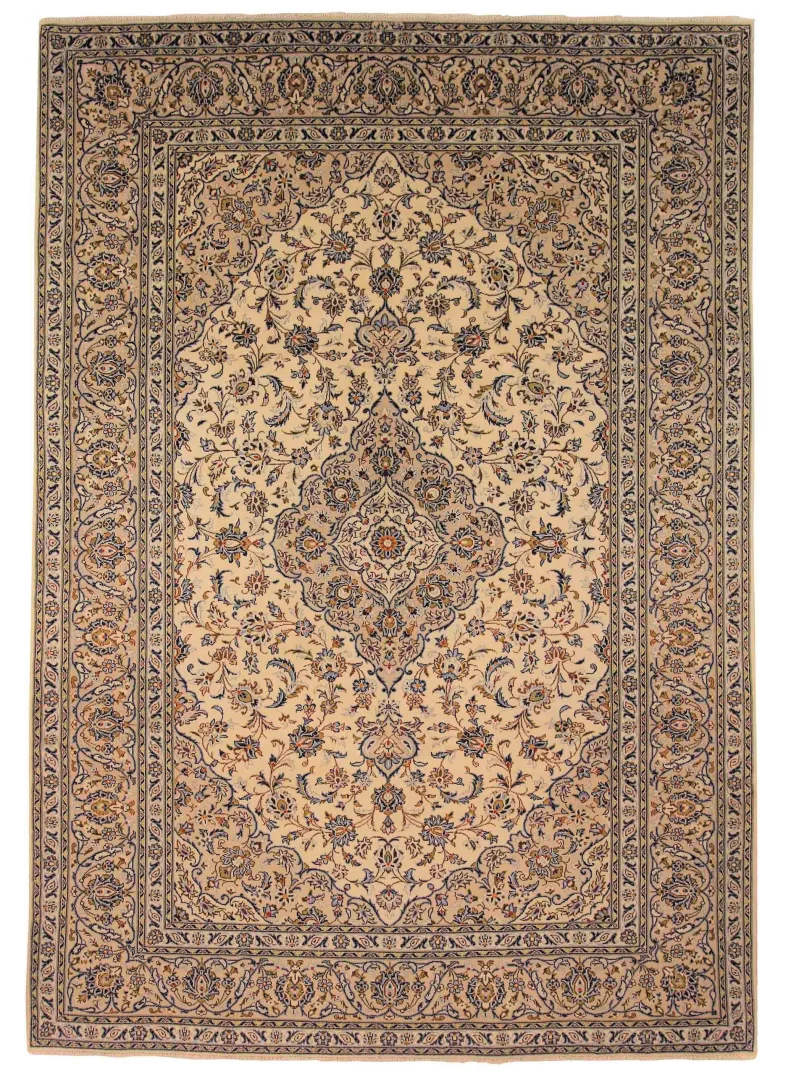 Keshan Perserteppich 350 x 246 cm, 180.000 Knoten/m², strapazierfähig, handgeknüpft
