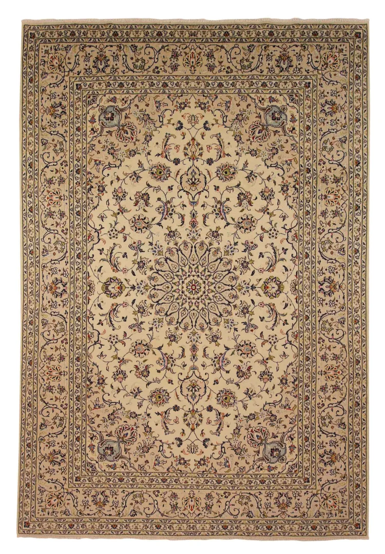 Keshan Perserteppich 341 x 241 cm, 180.000 Knoten/m², strapazierfähig und handgeknüpft