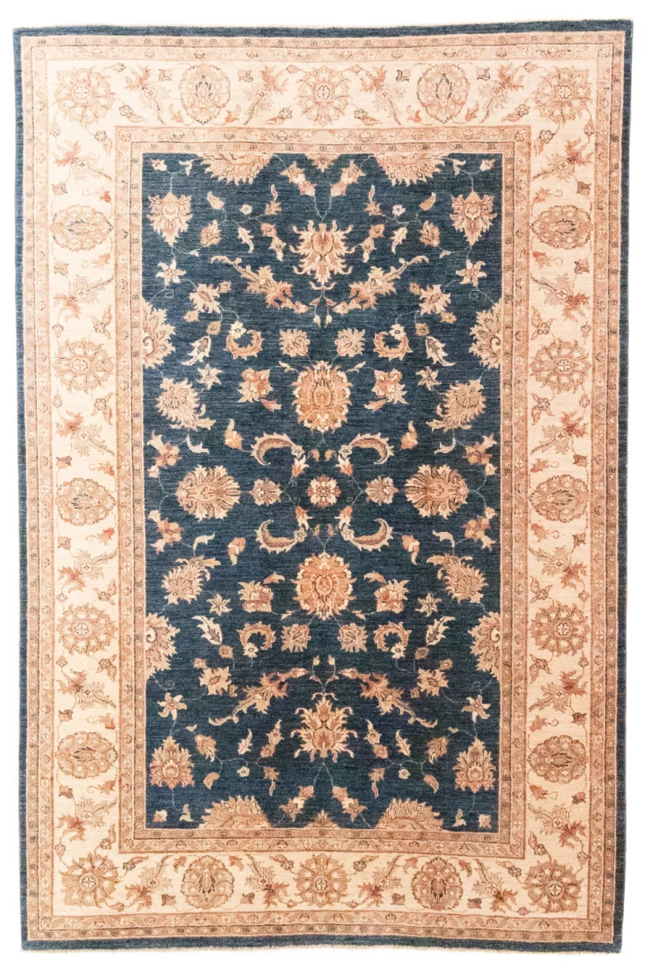 Ziegler Perserteppich 287 x 192 cm – 200.000 Knoten/m², handgeknüpft, Steinwäsche-Effekt