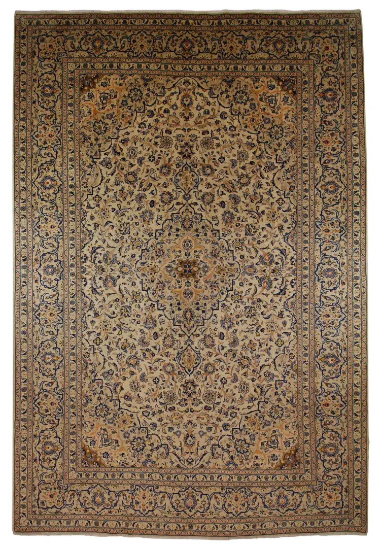 Keshan Perserteppich 420 x 288 cm – 180.000 Knoten/m² – Handgeknüpft und strapazierfähig