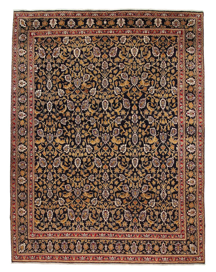 Moud Perserteppich 380 x 292 cm – 350.000 Knoten/m² – Medaillon Design mit floralen Motiven, handgeknüpft