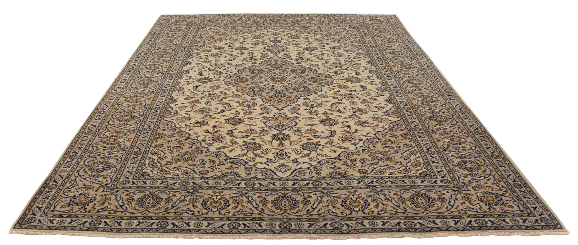 Keshan Perserteppich 350 x 246 cm, 180.000 Knoten/m², strapazierfähig, handgeknüpft