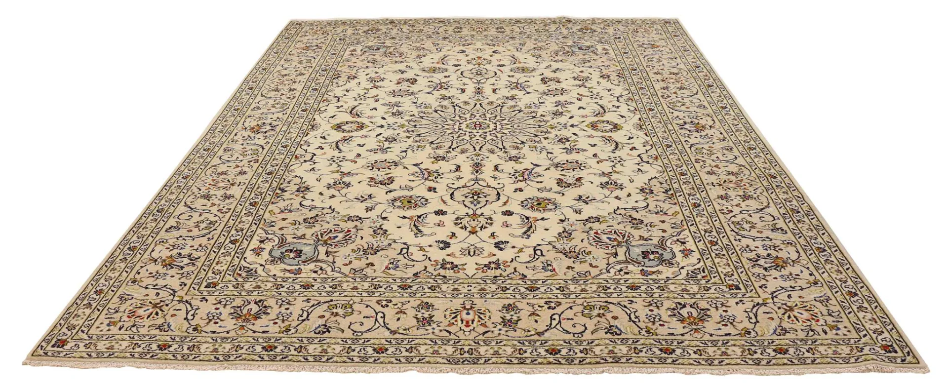 Keshan Perserteppich 341 x 241 cm, 180.000 Knoten/m², strapazierfähig und handgeknüpft