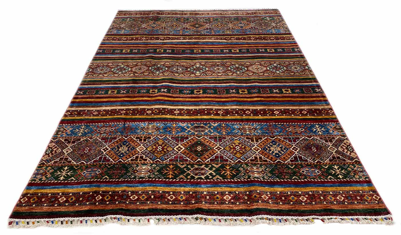 Ariana Samarkand Perserteppich 268 x 188 cm – Handgeknüpft, Glänzende Schurwolle, Langlebig, Vielseitige Farben – Handgeknüpft, Perserteppich
