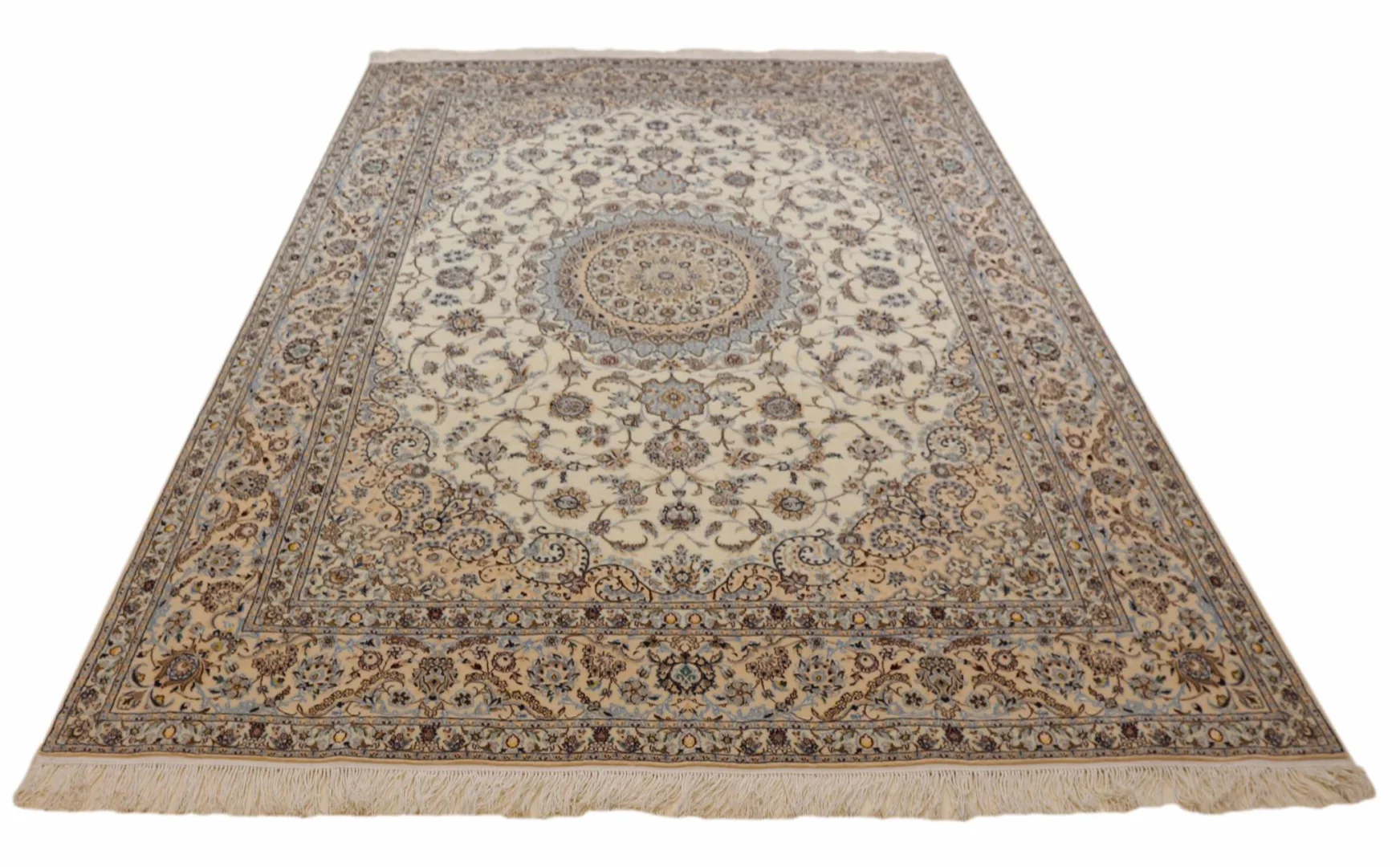 Nain Teppich 6-La ca. 1.000.000 m² 347 x 253 cm – Florales Muster, handgeknüpft, Perserteppich