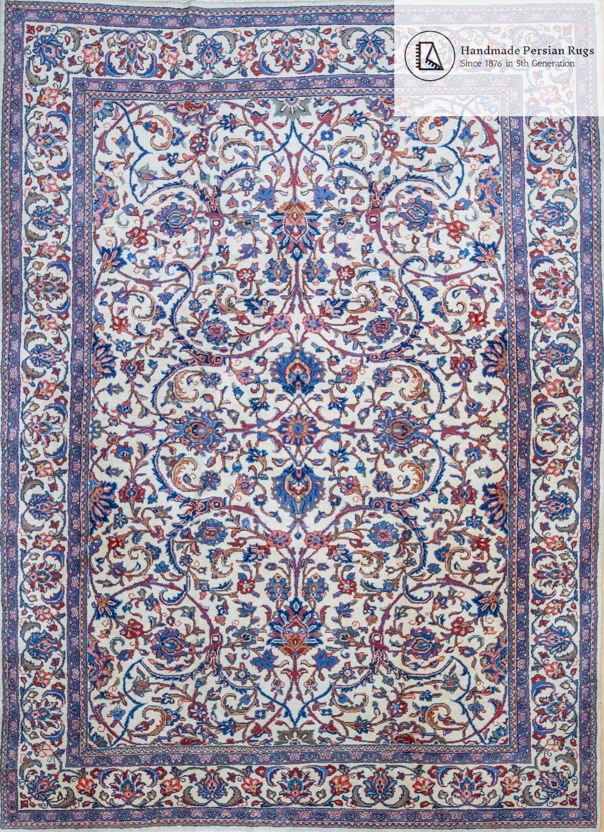 (Verkauft) W1(#386) RENOVIERT 319x227cm ECHTER Handgeknüpfter Perserteppich Sarough Farahan