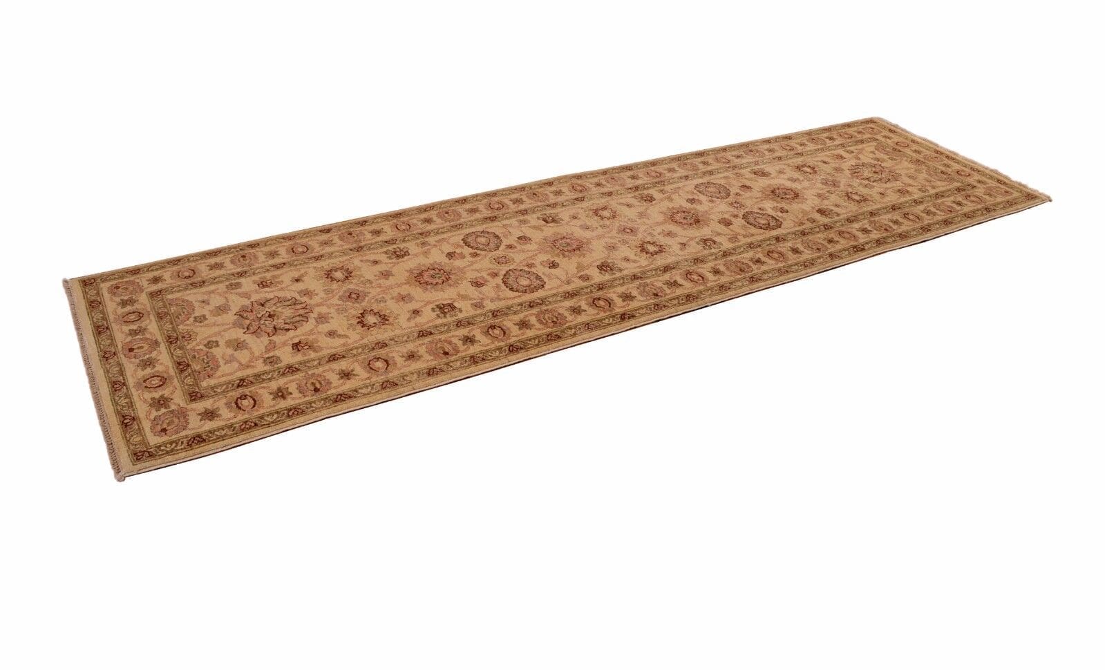 Handgeknüpfter Ziegler Läufer 289x80 cm – 250.000 Knoten/m² – Floral Design – Perserteppich handgeknüpft