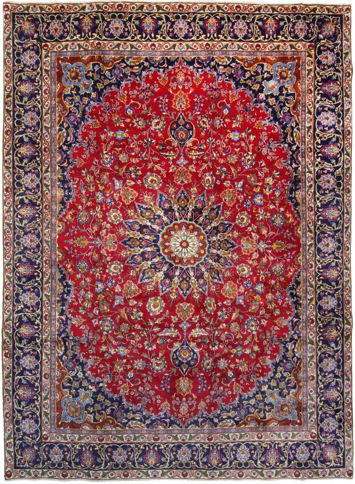 UNIKAT Original Handgeknüpfter Perserteppich Täbriz 391 x 275 cm - Sehr Top Zustand, Fein, Handgeknüpft, Perserteppich