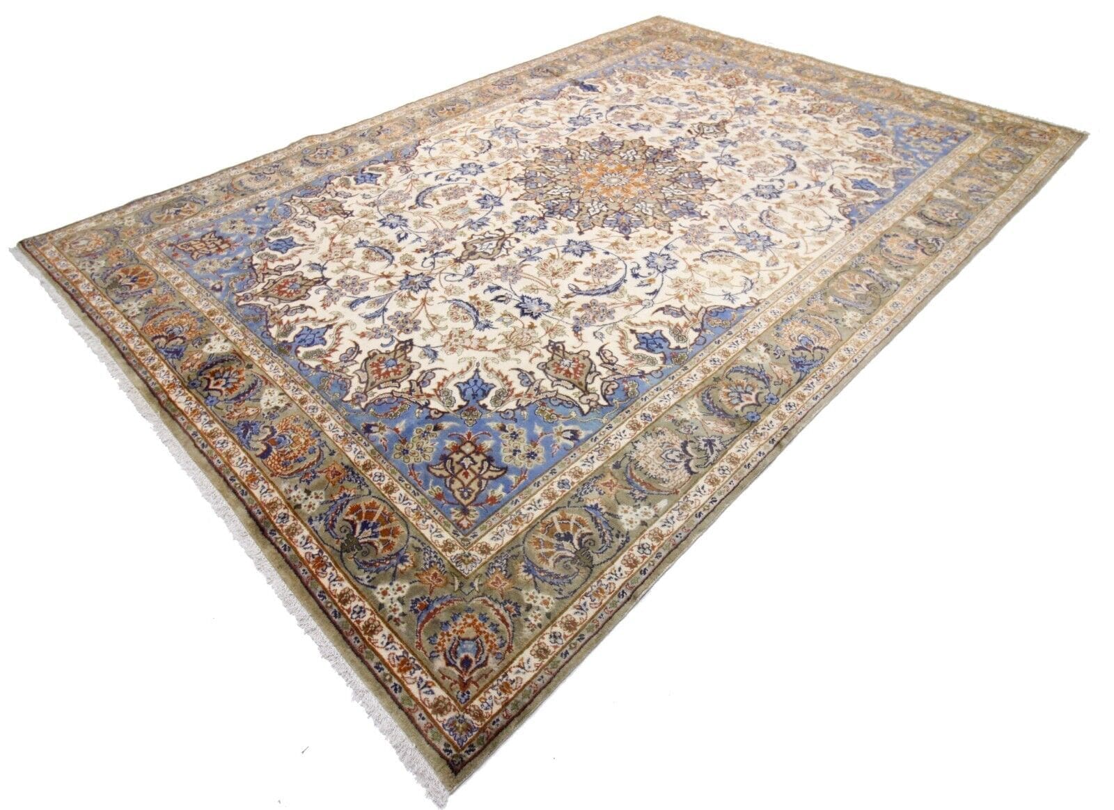 UNIKAT Original Handgeknüpfter Perserteppich Isfahan 381 x 255 cm – Sehr Top Zustand, Fein, Handgeknüpft, Perserteppich