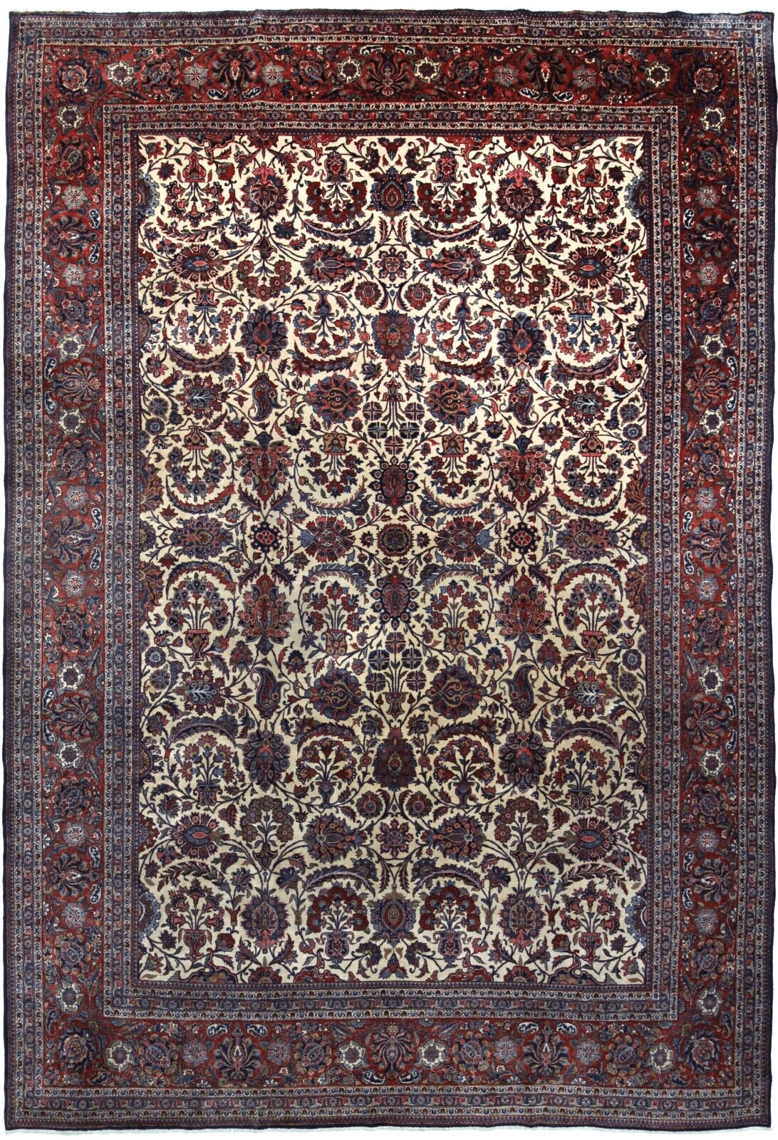 Original Perserteppich Keshan 385 x 260 cm - Semi-Antik, handgeknüpft