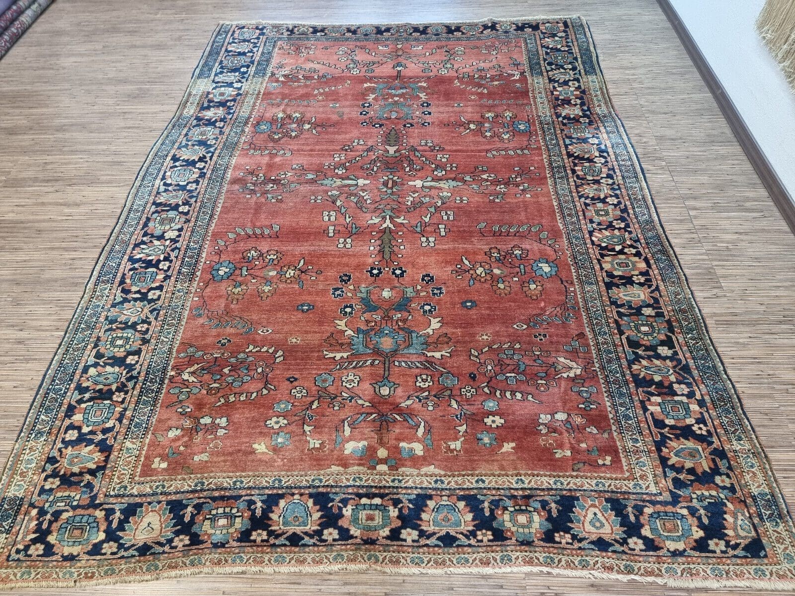 Wunderschöner antiker Persischer Sarough Ferahan Teppich - 287x210 cm, Handgeknüpft, Hochwertige Qualität, Über 100 Jahre alt