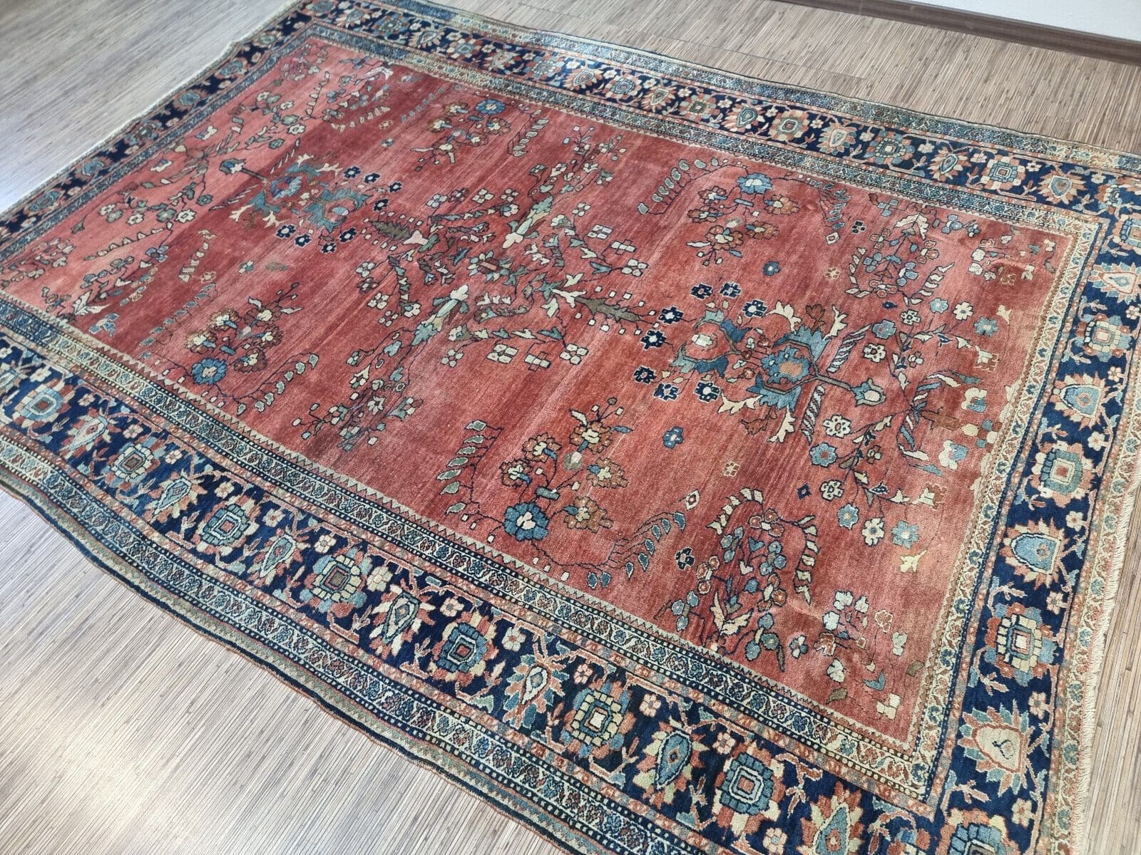Wunderschöner antiker Persischer Sarough Ferahan Teppich - 287x210 cm, Handgeknüpft, Hochwertige Qualität, Über 100 Jahre alt