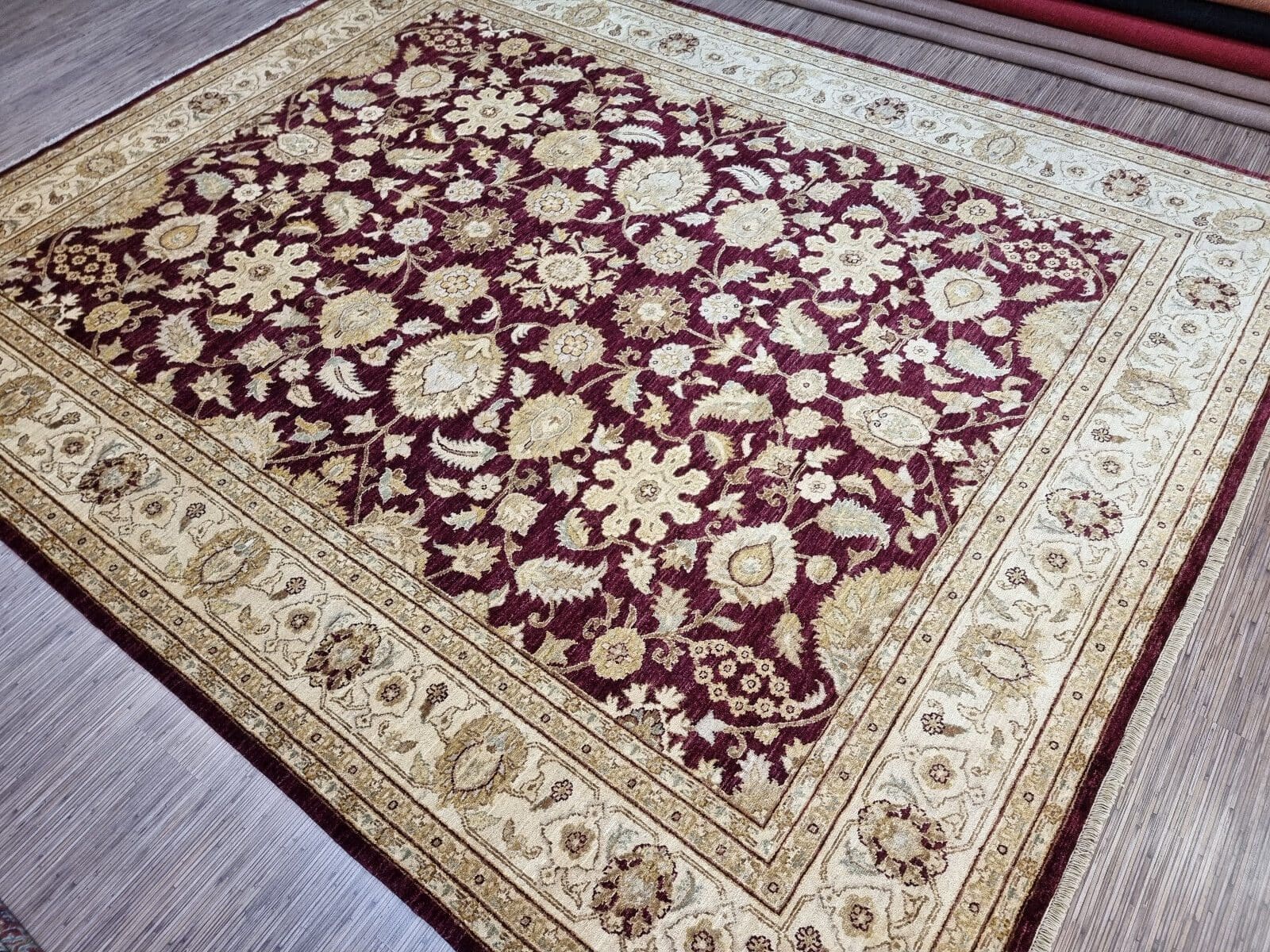 Wunderschöner Original Pakistanischer Ziegler Teppich 250x300 cm, handgeknüpft, hohe Qualität, Echtheitsgarantie, Perserteppich
