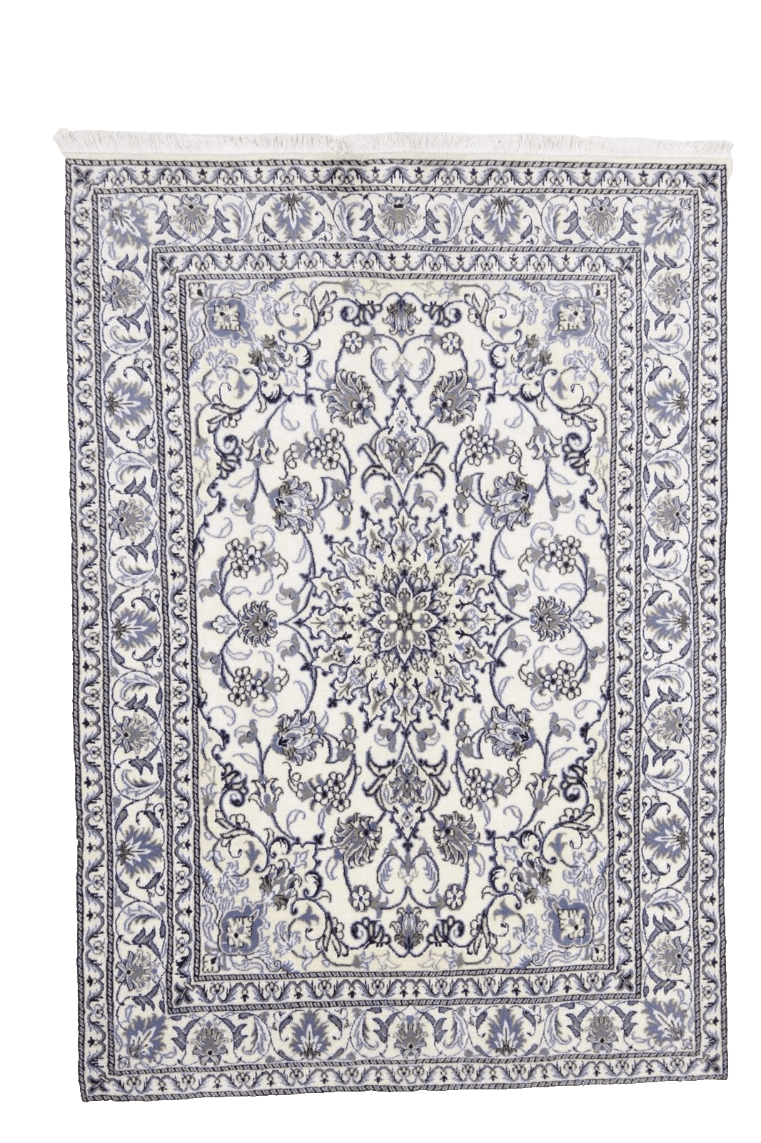 Orientteppich 207 x 148 CM, ca. 300000 Knoten/m², 90% Schurwolle, 10% Seide, sehr gut, handgeknüpft, Perserteppich