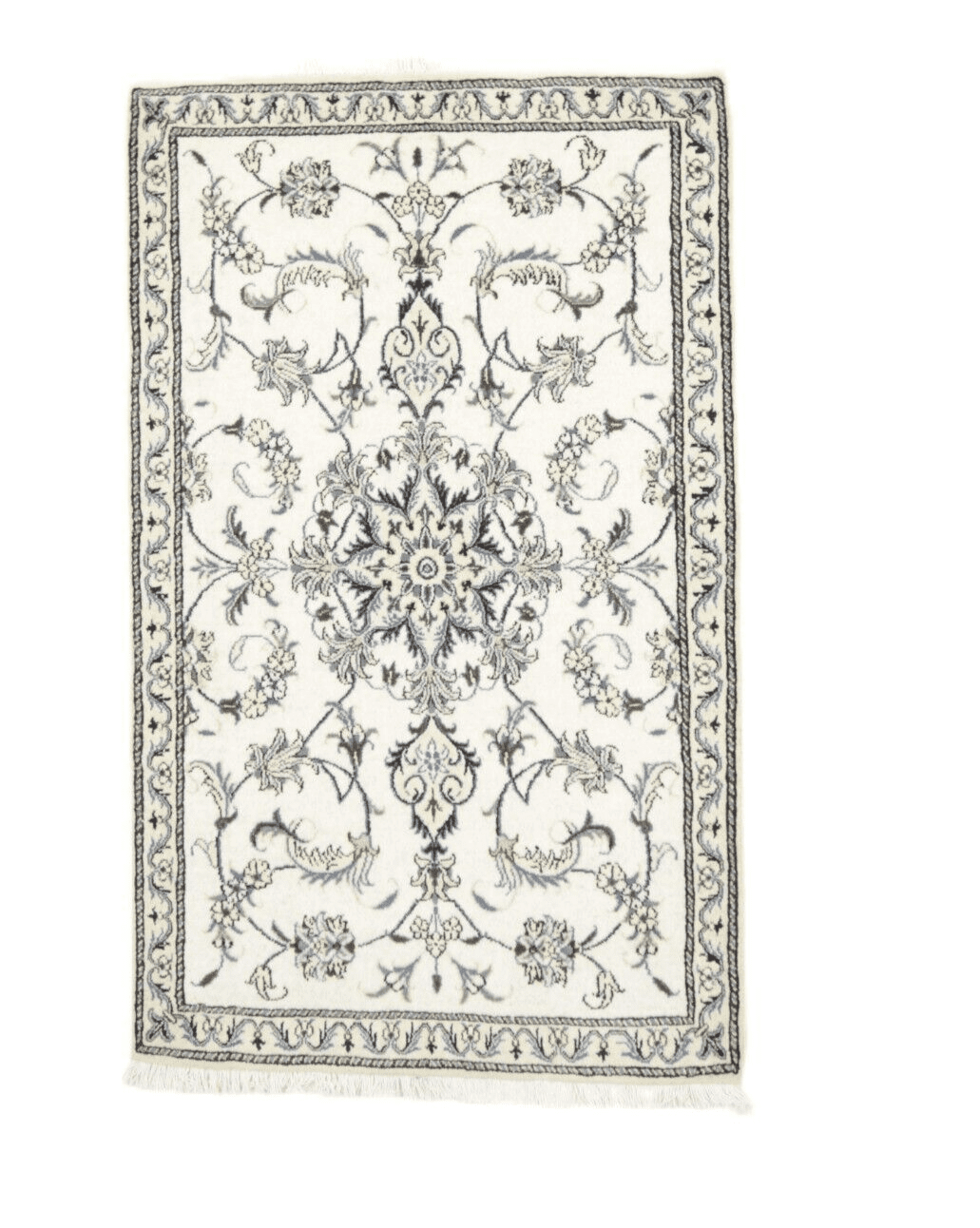 Wunderschöner Perserteppich Nain 143 x 90 cm, ca. 300.000 Knoten/m², 90% Schurwolle & 10% Seide, handgeknüpft, top Qualität, neu, Persien - handgeknüpft, Perserteppich