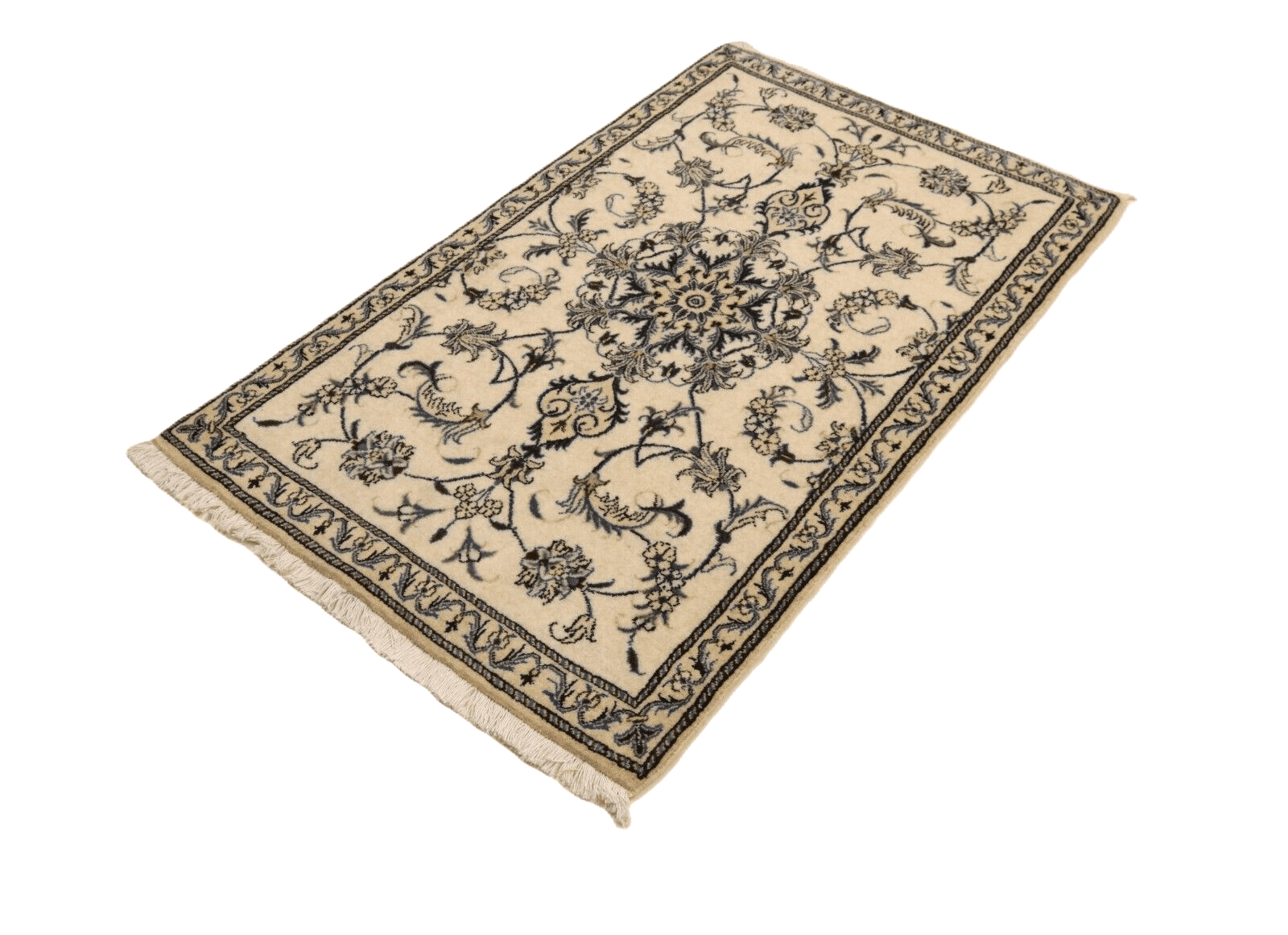 Wunderschöner Perserteppich Nain 143 x 90 cm, ca. 300.000 Knoten/m², 90% Schurwolle & 10% Seide, handgeknüpft, top Qualität, neu, Persien - handgeknüpft, Perserteppich