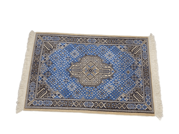 Wunderschöner Perserteppich Super Nain 6 La (124 x 82 cm) - 1000000 Knoten/m², 80% Korkwolle & 20% Naturseide, handgeknüpft