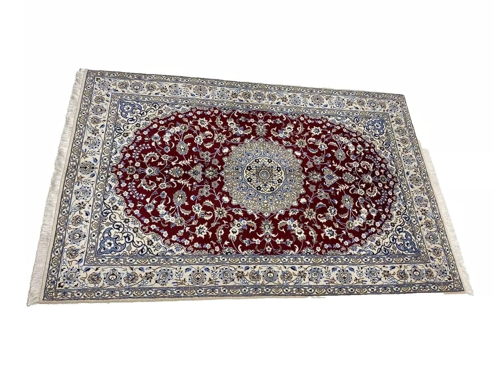 Wunderschöner Orientteppich 240 x 158 cm - ca. 500.000 Knoten/m², 90% Schurwolle, 10% Seide, Handgeknüpft, Perserteppich
