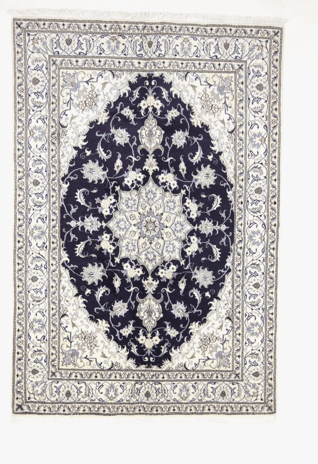 Wunderschöner Orientteppich 242 x 160 cm - 300.000 Knoten/m² - 90% Schurwolle, 10% Seide, Handgeknüpft, Perserteppich