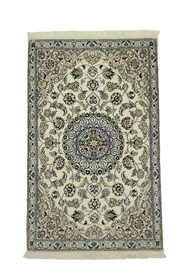 Wunderschöner Perserteppich Super Nain 9 La (136 x 87 cm) – 500.000 Knoten/m², neu, 90% Korkwolle, 10% Naturseide, handgeknüpft
