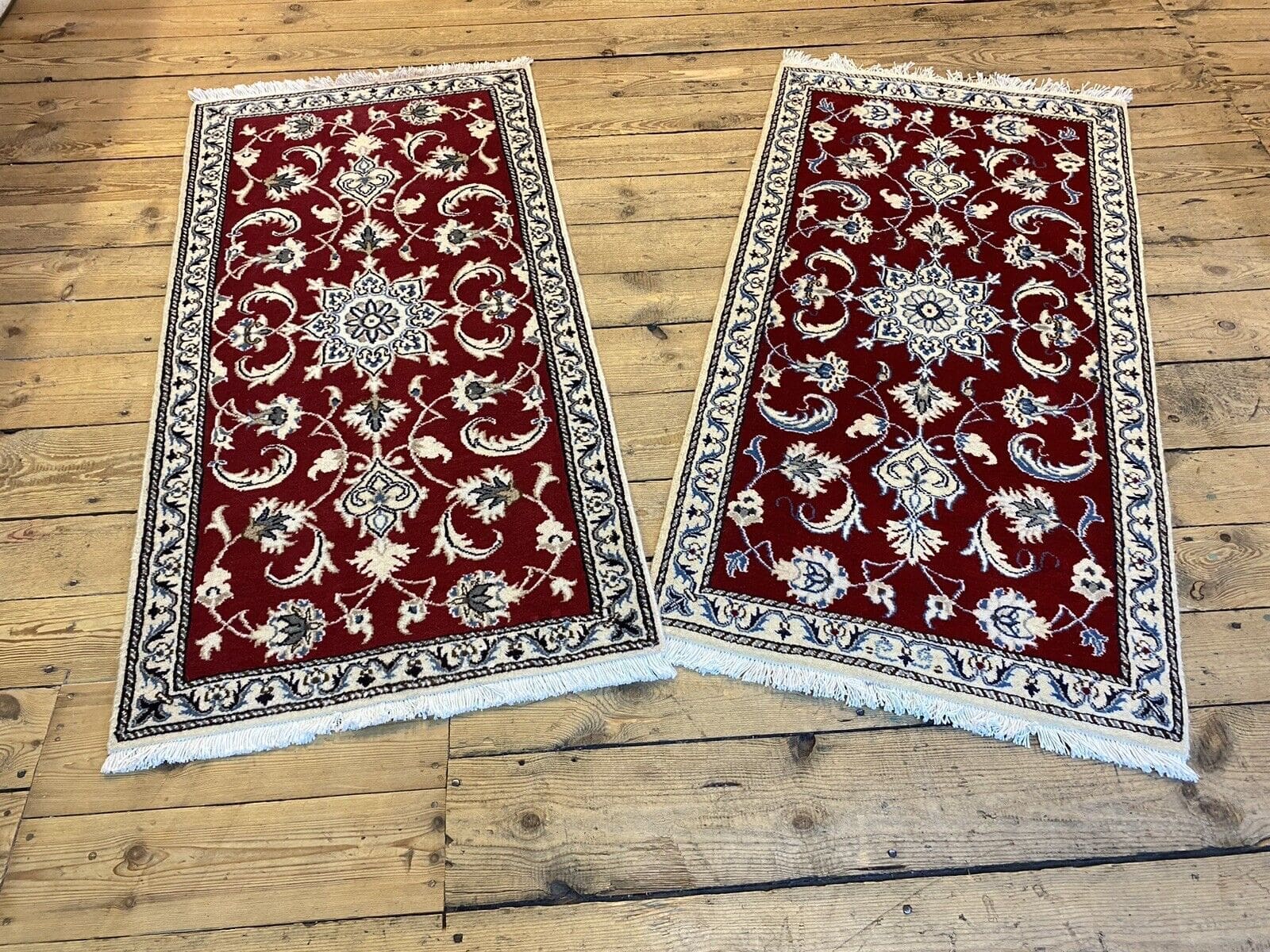 Orientteppich Super Nain mit Seide – 137 x 70 cm, ca. 300000 Knoten/m², 90% Schurwolle, 10% Seide, handgeknüpft, Perserteppich