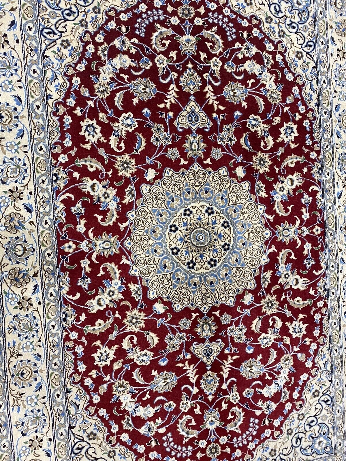Wunderschöner Orientteppich 240 x 158 cm - ca. 500.000 Knoten/m², 90% Schurwolle, 10% Seide, Handgeknüpft, Perserteppich