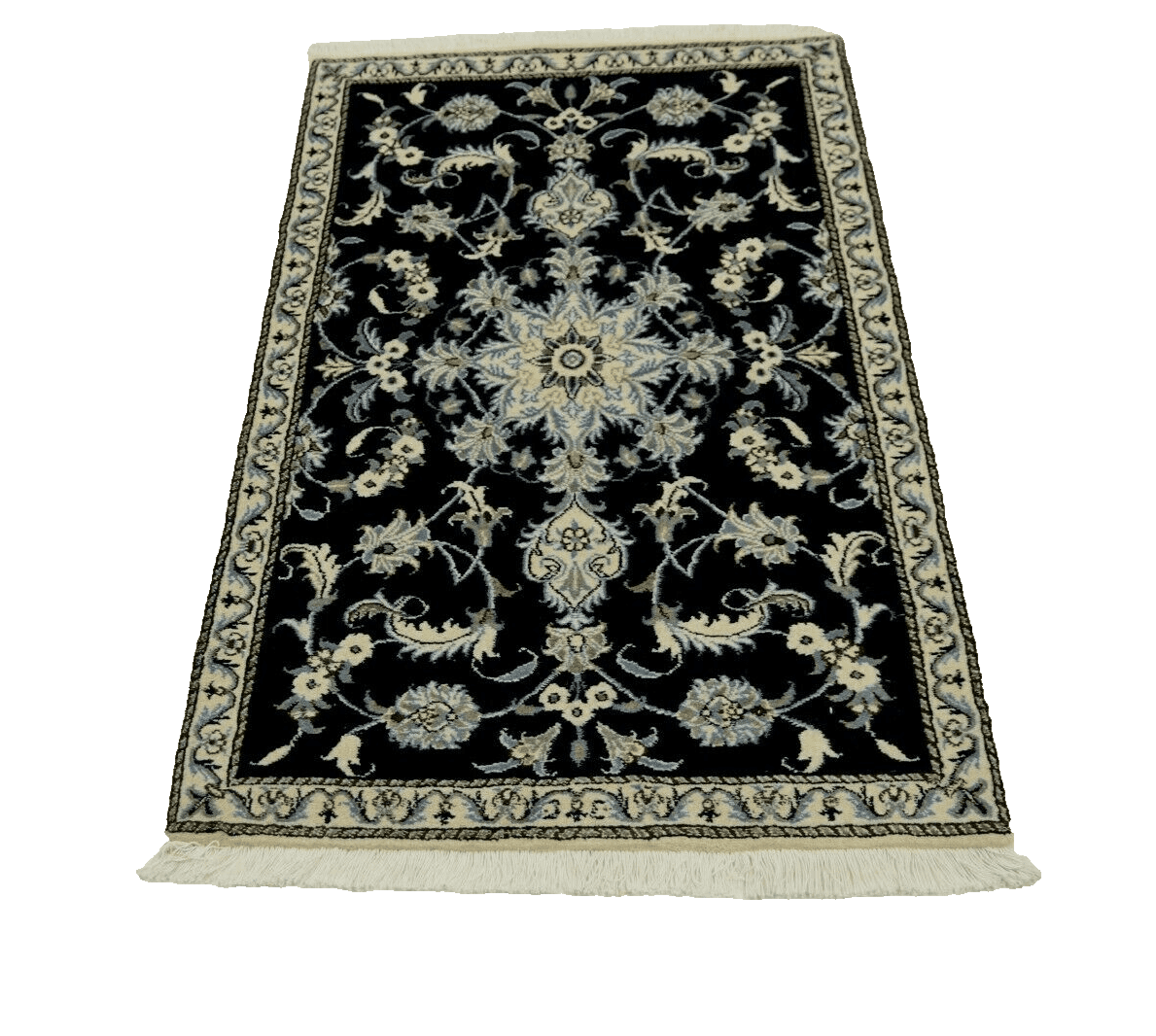 Wunderschöner Super Nain Perserteppich 136 x 92 cm - ca. 300.000 Knoten/m² - 90% Schurwolle, 10% Seide - Neu - handgeknüpft