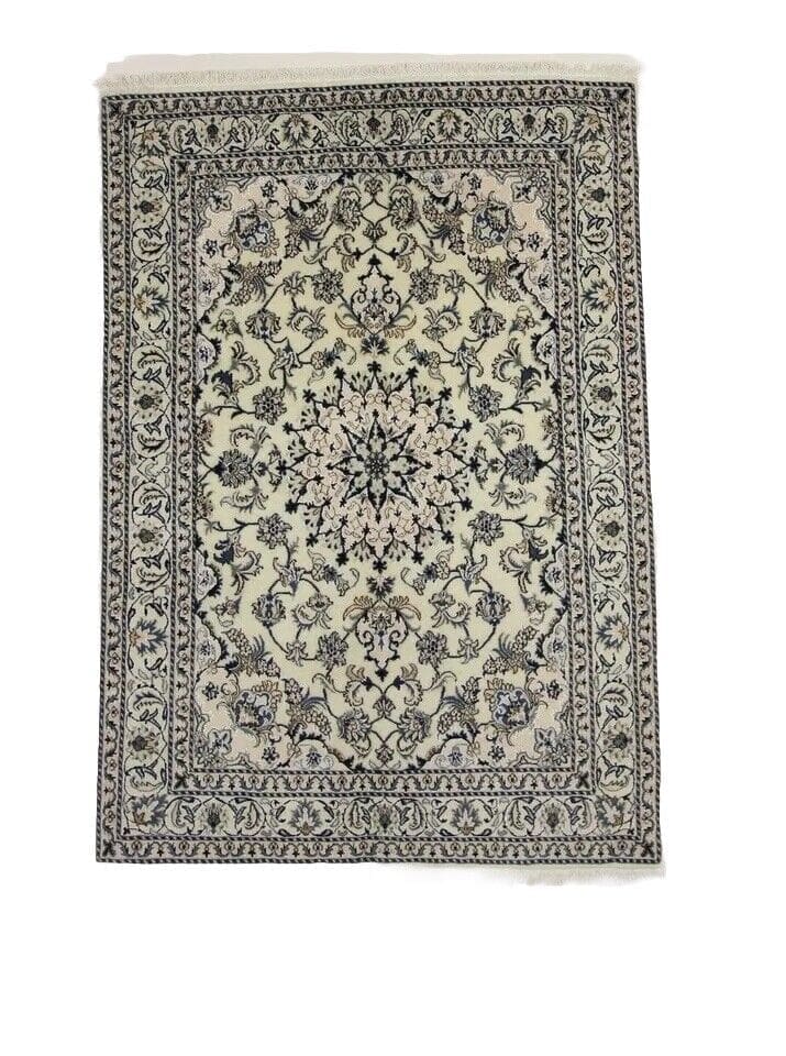 Wunderschöner Orientteppich Super Nain 253 x 166 cm | Knotenzahl: ca. 300.000/m² | 90% Schurwolle, 10% Seide, handgeknüpft, Perserteppich