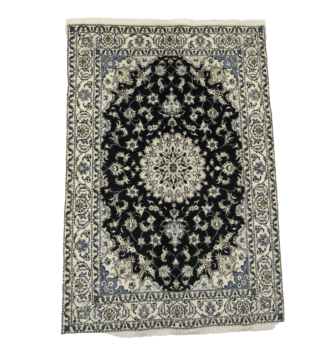 Wunderschöner Orientteppich Super Nain 238 x 169 cm, ca. 300.000 Knoten/m², 90 % Schurwolle, 10 % Seide, handgeknüpft, Perserteppich