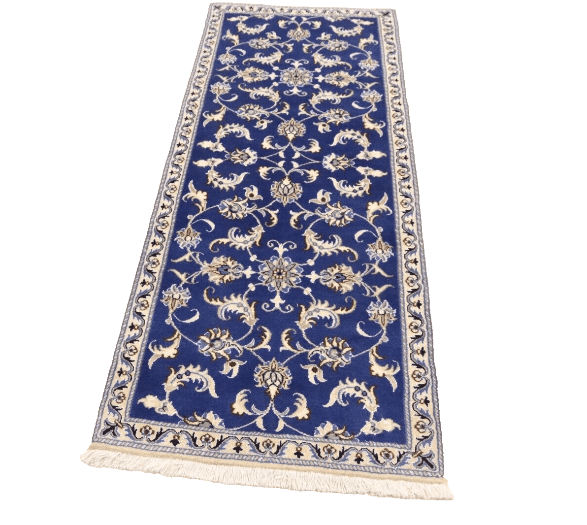 Wunderschöner Perserteppich 191 x 80 cm – 300.000 Knoten/m² – 90 % Schurwolle, 10 % Seide – Handgeknüpft
