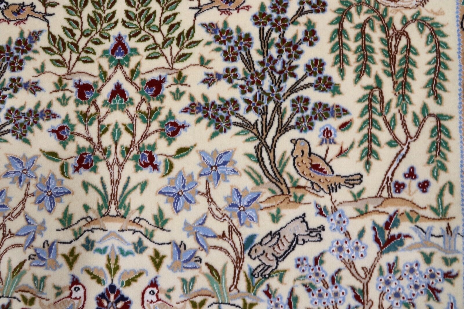 Wunderschöner Perserteppich 164x124 cm, ca. 1000 Knoten/m², 80% Korkwolle, 20% Naturseide, sehr feine Top Qualität, handgeknüpft