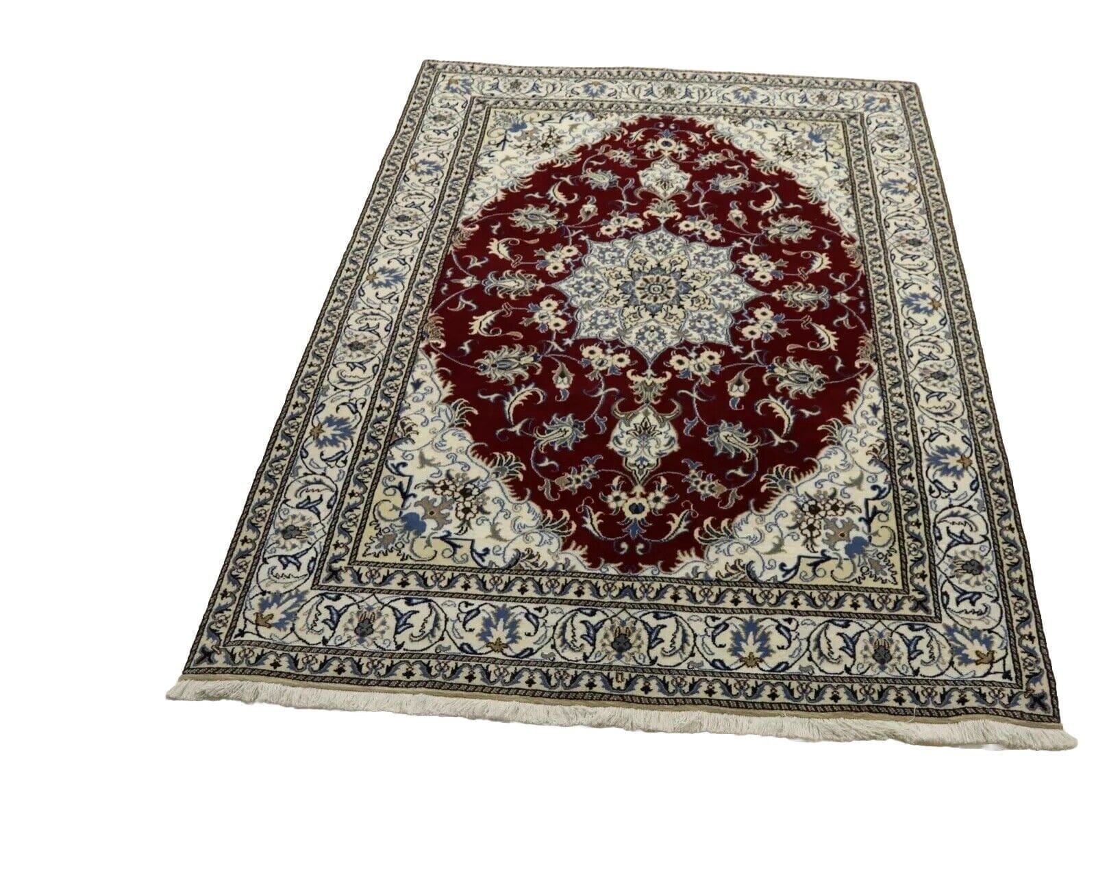 Wunderschöner Perserteppich Nain mit Seide 234x172 cm, 300.000 Knoten/m², 90% Schurwolle, Neu - Handgeknüpft