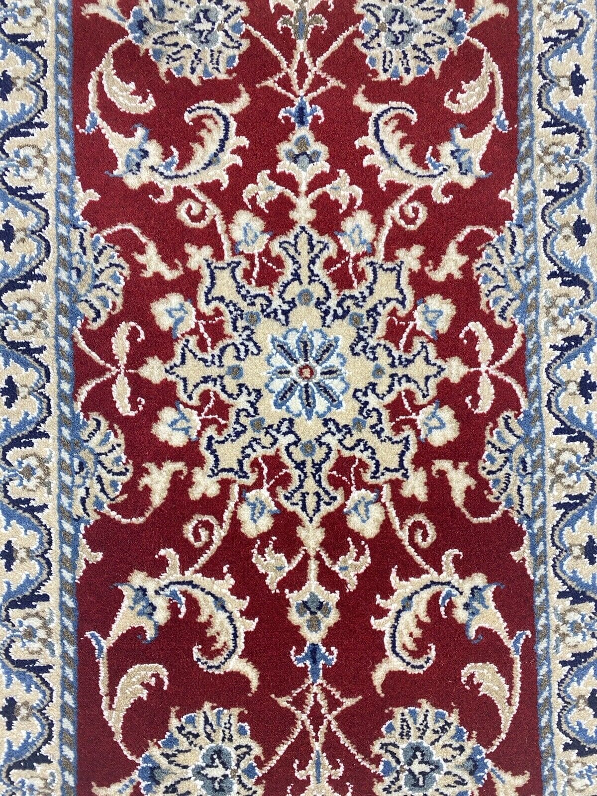 Orientteppich Super Nain mit Seide 90 X 60 CM, ca. 300000 Knotenzahl, 90% Schurwolle, 10% Seide, sehr gut, handgeknüpft, Perserteppich
