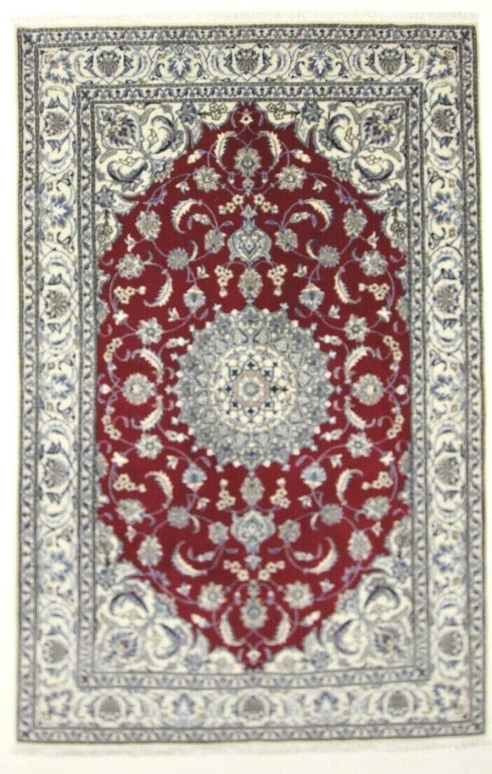 Wunderschöner Orientteppich Super Nain mit Seide - 295 x 194 CM, ca. 300000 Knoten/m², handgeknüpft, Perserteppich