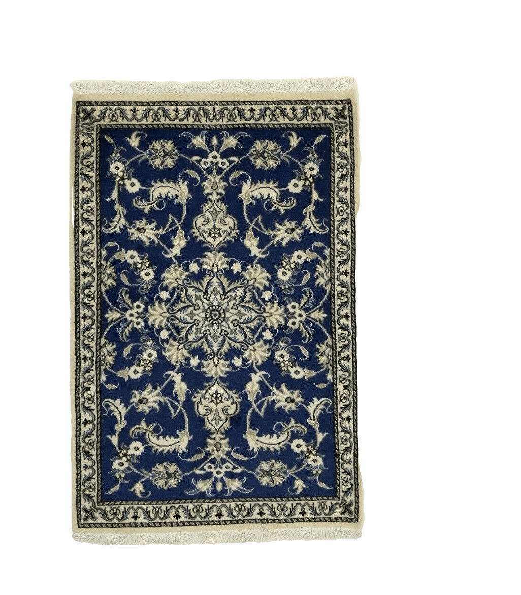Wunderschöner Orientteppich Nain 134 x 89 cm, ca. 300.000 Knoten, 100% Schurwolle, TOP Zustand, Unikat, handgeknüpft, Perserteppich