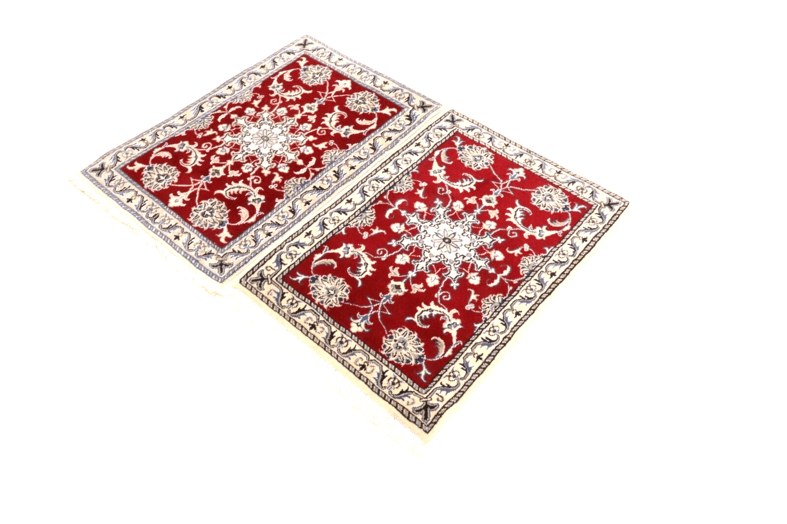 Orientteppich Super Nain 90 x 60 cm - Ca. 300000 Knoten/m² - 90% Schurwolle, 10% Seide - Handgeknüpft, Perserteppich