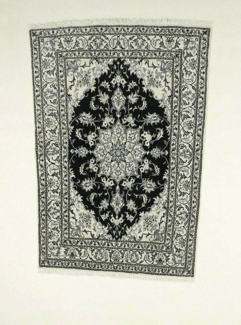 Wunderschöner Orientteppich Super Nain 203 x 143 CM, ca. 300000 Knoten/m², 90% Schurwolle, 10% Seide, sehr gut erhalten, handgeknüpft, Perserteppich