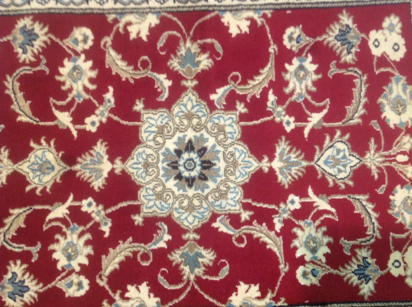 Orientteppich Nain 130x80 CM mit 250.000 Knoten/m² – Neu, Schurwolle, handgeknüpft, Perserteppich im TOP Zustand