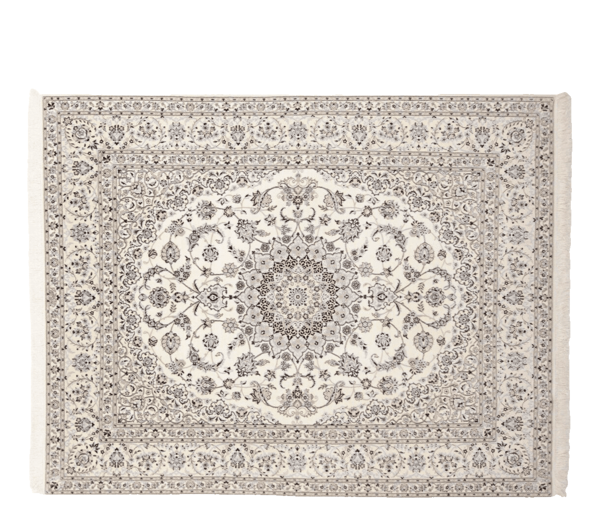 Wunderschöner Perserteppich Super Nain 6 La (265 x 209 CM) - Handgeknüpft, ca. 850.000 - 1.000.000 Knoten/m², 80% Korkwolle & 20% Naturseide, Sehr fein Top Qualität, Neu,...