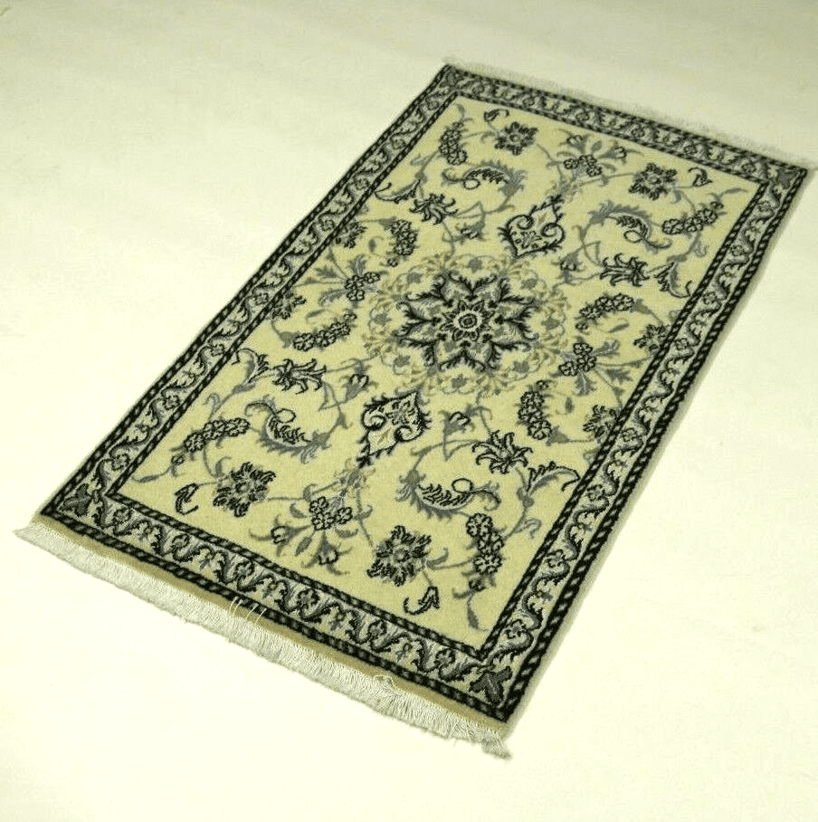 Wunderschöner Perserteppich Nain 137 x 86 cm - 200.000-250.000 Knoten/m² - 100% Schurwolle, handgeknüpft