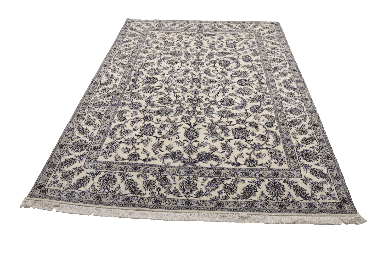 Wunderschöner Perserteppich Nain 332 x 248 cm – 300.000 Knoten/m² – 90% Schurwolle, 10% Seide, handgeknüpft