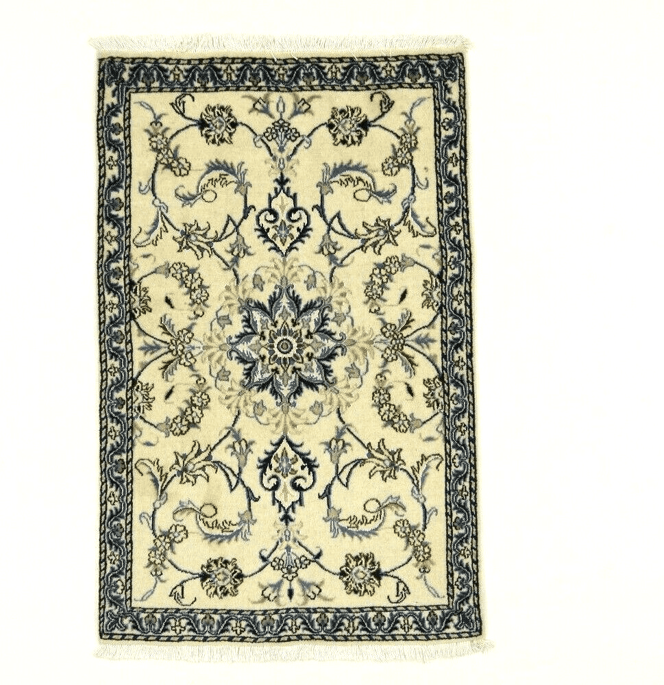 Wunderschöner Perserteppich Nain 137 x 91 cm – 300.000 Knoten – 100% Schurwolle – Handgeknüpft – TOP Zustand neu