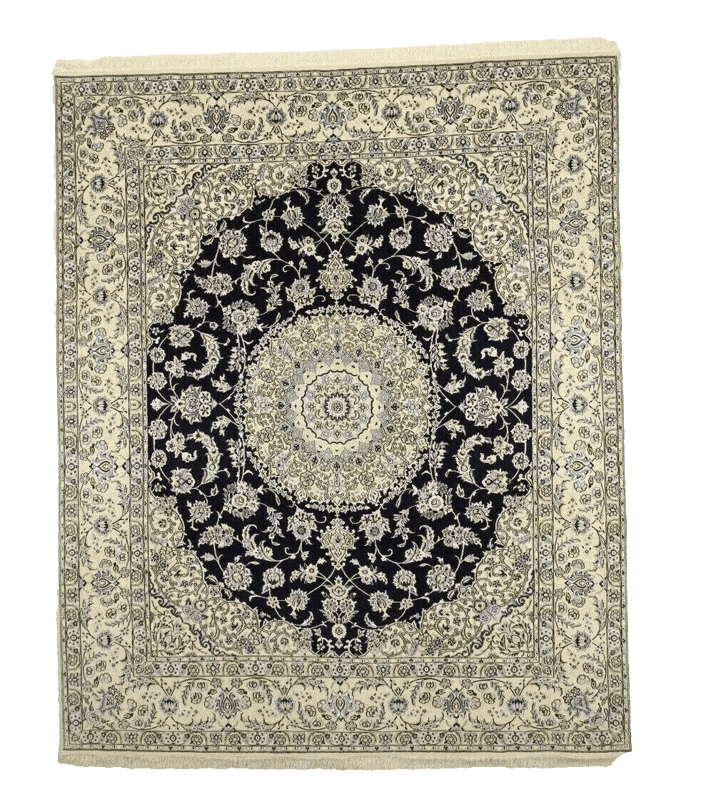 Wunderschöner Super Nain 9 La Perserteppich 304 x 250 cm, ca. 500.000 Knoten/m², Neu, 80 % Schurwolle & 20 % Seide, handgeknüpft
