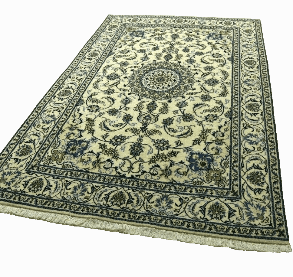 Wunderschöner Perserteppich Nain mit Seide (296 x 195 cm) - ca. 300.000 Knoten/m² - 90% Schurwolle, 10% Seide - Neu - handgeknüpft