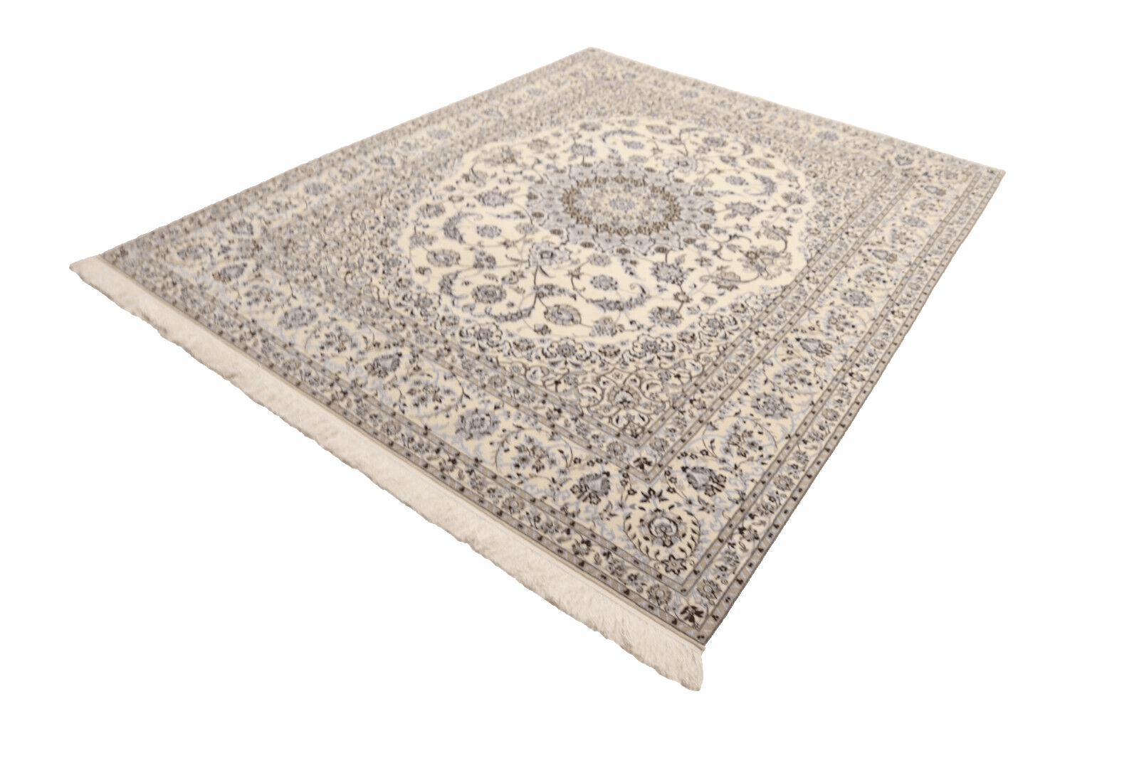 Wunderschöner Perserteppich Super Nain 6 La (265 x 209 CM) - Handgeknüpft, ca. 850.000 - 1.000.000 Knoten/m², 80% Korkwolle & 20% Naturseide, Sehr fein Top Qualität, Neu,...